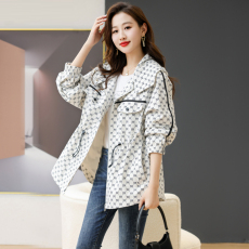 批发大码休闲宽松外套女2026年时尚设计春秋新款风衣外套女中长款上衣