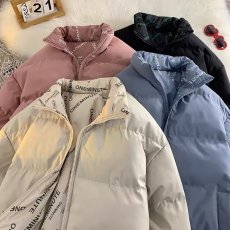批发两面穿棉衣男冬季加厚羽绒棉服美式小众高级感潮牌痞帅青少年外套