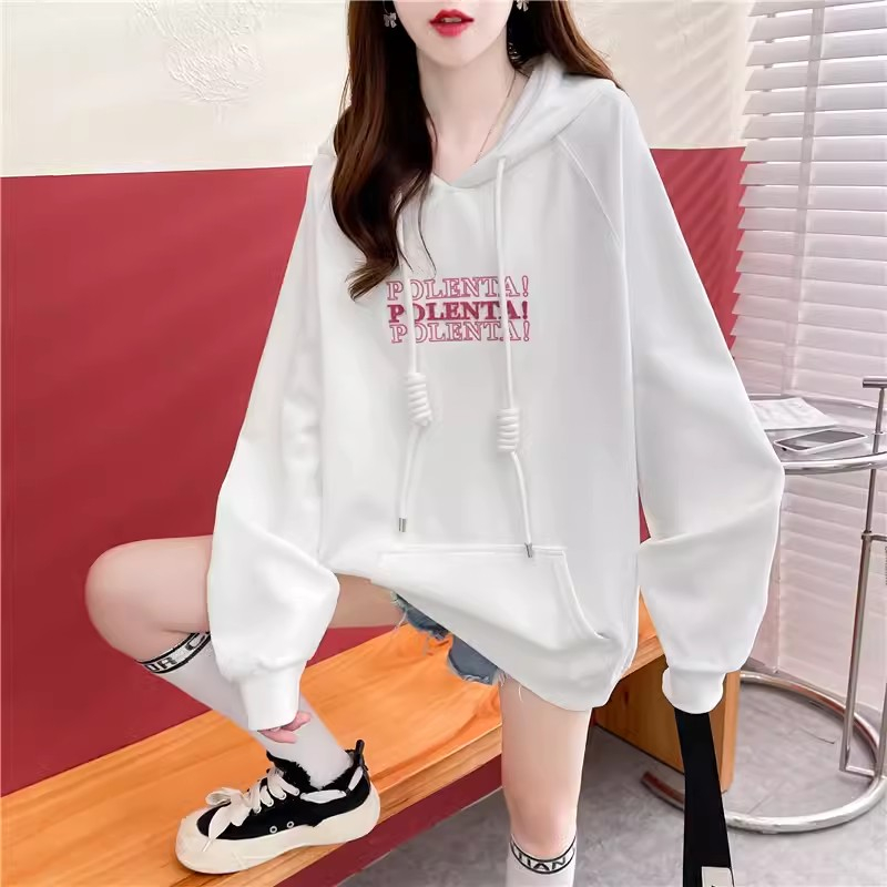 First release of pure cotton Chinese cotton | Back collar | Korean style loose hooded toothbrush embroidered sweatshirt for women