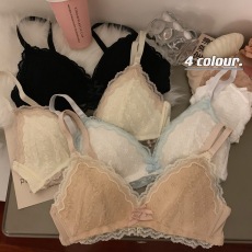 批发实拍实价 蕾丝<b class='q'>日系</b>性感聚拢无钢圈<b class='q'>文胸</b><b class='q'>套装</b>少女胸罩收副乳内衣