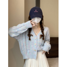 批发实拍实价 秋冬新款甜美针织衫<b class='q'>开衫</b>毛衣外套宽松气质上衣