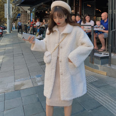 加厚毛皮一体保暖羊羔毛皮外套女2023新小个子百搭羊羔绒皮草大衣