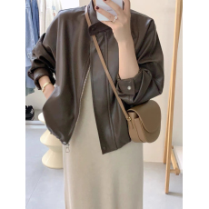 批发2026咖色<b class='q'>皮衣</b>外套女皮夹克新款港风短款<b class='q'>机车</b>今年流行美式复古