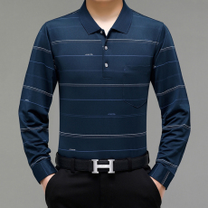 批发加肥加大中年男士长袖t恤宽松大码爸爸春秋上衣胖子中老年男装潮