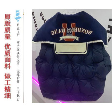 批发2023年新款网红爆款冬装设计师款奶呼呼轻薄蓝色短款羽绒服女外套