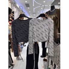 批发韩国东大门2025秋季圆领美式字母设计感百搭双侧抽绳百搭长袖T桖