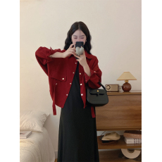 批发实拍 2026春季新款大码套装不规则短外套<b class='q'>百搭</b>背心裙连衣裙两件套