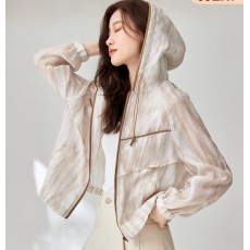 批发沫晗依美连帽肌理感薄款空调衫2026春季新款韩版休闲设计感外套女
