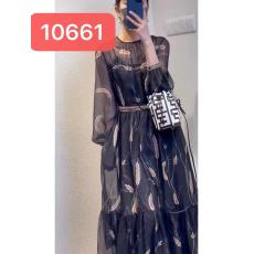 批发夏季2023收腰通勤轻熟风职业女装高级感重磅<b class='q'>欧根纱</b>仿真丝<b class='q'>连衣裙</b>子