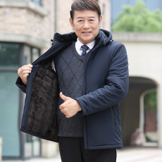 批发中老年棉衣外套男士冬季加绒加厚保暖棉袄爸爸装冬装棉服爷爷装