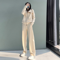 运动休闲套装女春秋2023年新款时尚卫衣阔腿裤两件套洋气