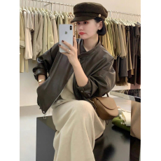 批发2026咖色皮衣外套女皮夹克新款港风短款机车今年流行美式复古