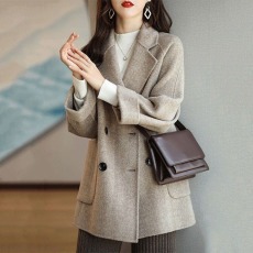 加棉不加棉毛呢大衣女2022秋冬新款宽松显瘦百搭洋气毛呢外套