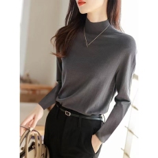 批发清仓捡漏一线<b class='q'>品牌</b>专柜商场撤回剪标女装棉质时尚内搭半高领上衣