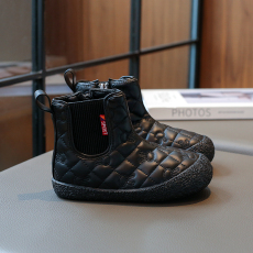 批发男女童休闲棉鞋2023秋冬款儿童英伦风马丁靴二棉中大童保暖短靴