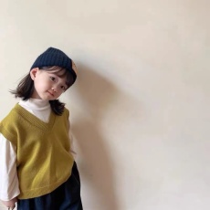 批发童装儿童针织马甲秋季新款男女童坎肩中大童毛衣背心宝<b class='q'>宝马</b>夹外穿