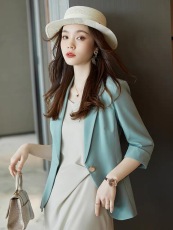 休闲小西装外套女套装裙春夏季高级感气质韩版小个子短款西服薄款