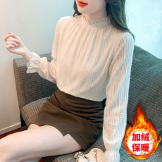 批发法式气质长袖<b class='q'>衬衫</b>女2025新款秋冬季<b class='q'>衬衣</b>别致内搭上衣设计感小众