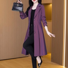 批发杭州意法风衣女款2026新款春秋高端<b class='q'>贵</b><b class='q'>夫人</b>妈妈中长款阔太太薄外套