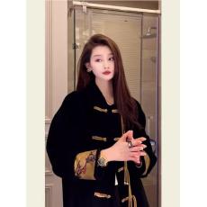 批发高级感超好款新中式女装唐装<b class='q'>中国风</b>盘扣黑色外套早秋装2023年新款