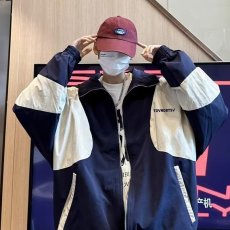 批发撞色立领棒球服男款春<b class='q'>秋</b>季港风宽松外套潮牌百搭休闲运动夹克
