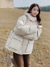 小个子棉服女冬2023年网红新款韩系爆款设计感羽绒服棉衣短款外套