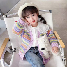 批发童装儿童针织马甲秋季新款男女童坎肩中小童毛衣背心宝<b class='q'>宝马</b>夹外穿