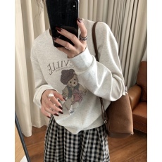 批发燕麦<b class='q'>可爱</b>小熊卫衣女早秋新款宽松休闲内搭上衣外套