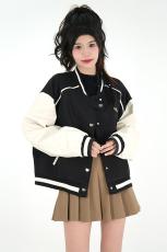 实拍VEGA CHANG棒球服外套女秋季新款设计感宽松显瘦夹克宽松上衣