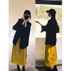 批发<b class='q'>杨幂</b>明星<b class='q'>同款</b>中国风黑色印花肌理感盘扣复古长袖衬衫新中式上衣