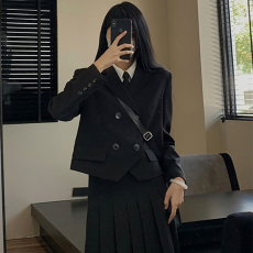 批发小个子<b class='q'>职业</b>套装小香学院风连衣裙子法式桔梗高级感2023年新款春女