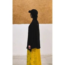 批发<b class='q'>杨幂</b><b class='q'>同款</b>黑色复古国风衬衫女新中式设计黄色缎面提花半身裙<b class='q'>套装</b>秋