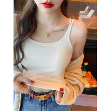 批发磨毛背心女冬季<b class='q'>加厚</b>保暖带胸垫吊带内衣一体<b class='q'>文胸</b>打底内搭上衣