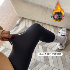 3XL孕妇加绒鲨鱼裤冬季奥粒绒打底裤芭比裤托腹裤保暖孕妇裤