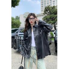 批发港风复古黑色皮衣外套女2023秋季新款夹克美式气质甜酷机车服上衣