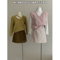 批发HEYGIRL黑哥 秋日伦敦灯芯绒<b class='q'>直筒</b>半身<b class='q'>裙</b>女秋新款简约通勤百搭短<b class='q'>裙</b>