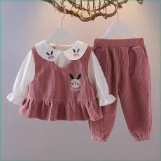 批发<b class='q'>婴儿</b>童装0女童春装洋气1-3岁套装公主春秋天衣服女宝宝时髦套装