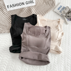 批发实拍<b class='q'>大码</b>秋冬德绒保暖背心免<b class='q'>文胸</b>速热防寒内搭上衣轻薄柔肤打底衫