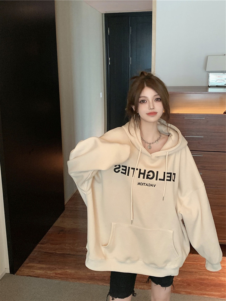 Manteau David à capuche automne et hiver pour femme avec ajout de velours_voghion.com
