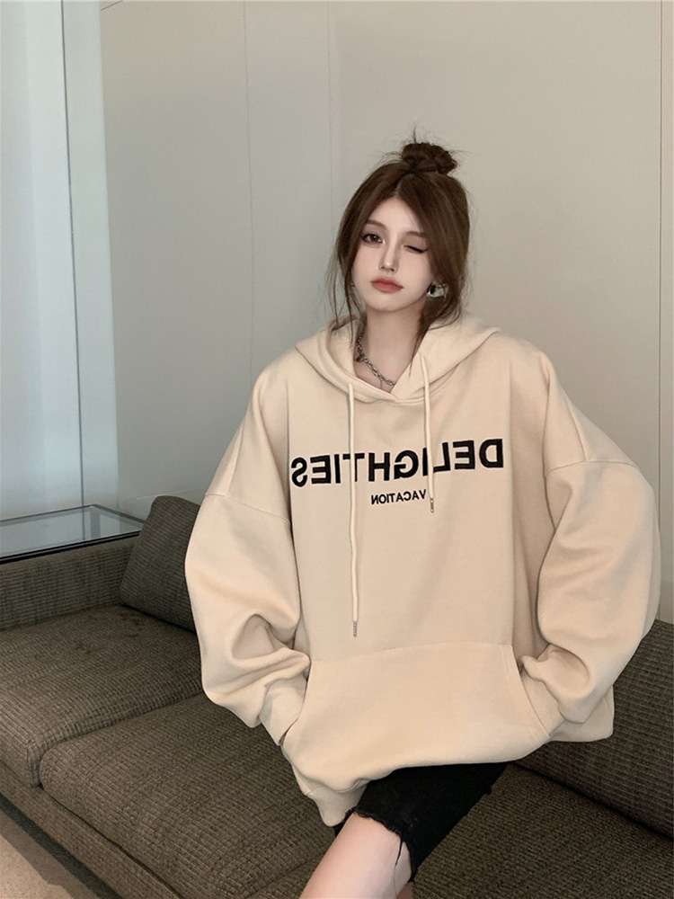 David Mantel mit Kapuze für Herbst und Winter Hoodie für Frauen mit zusätzlichem Samt_voghion.com