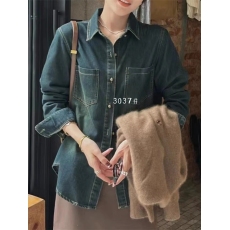 批发<b class='q'>牛仔</b><b class='q'>衬衫</b>女2023年秋季新款设计感小众长袖<b class='q'>衬衣</b>高级感宽松上衣外套