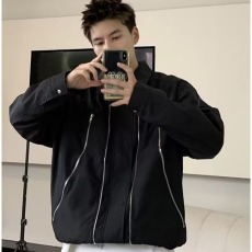 批发美式高街设计感拉链工装夹克男复古<b class='q'>潮</b>牌飞行员宽松百搭休闲外套