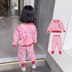 批发女童2023<b class='q'>新款</b>套装洋气时髦儿童春秋运动两件套宝宝网红衣服潮