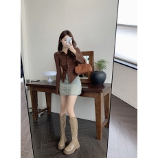 批发大码女装正肩内搭针织长袖开衫秋季新款<b class='q'>修身</b>显瘦小个子辣妹上衣