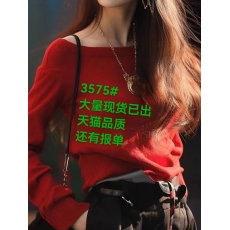 批发2023<b class='q'>秋装</b>新款高端欧货洋气毛衣高级感小香风红色长袖针织衫上衣女