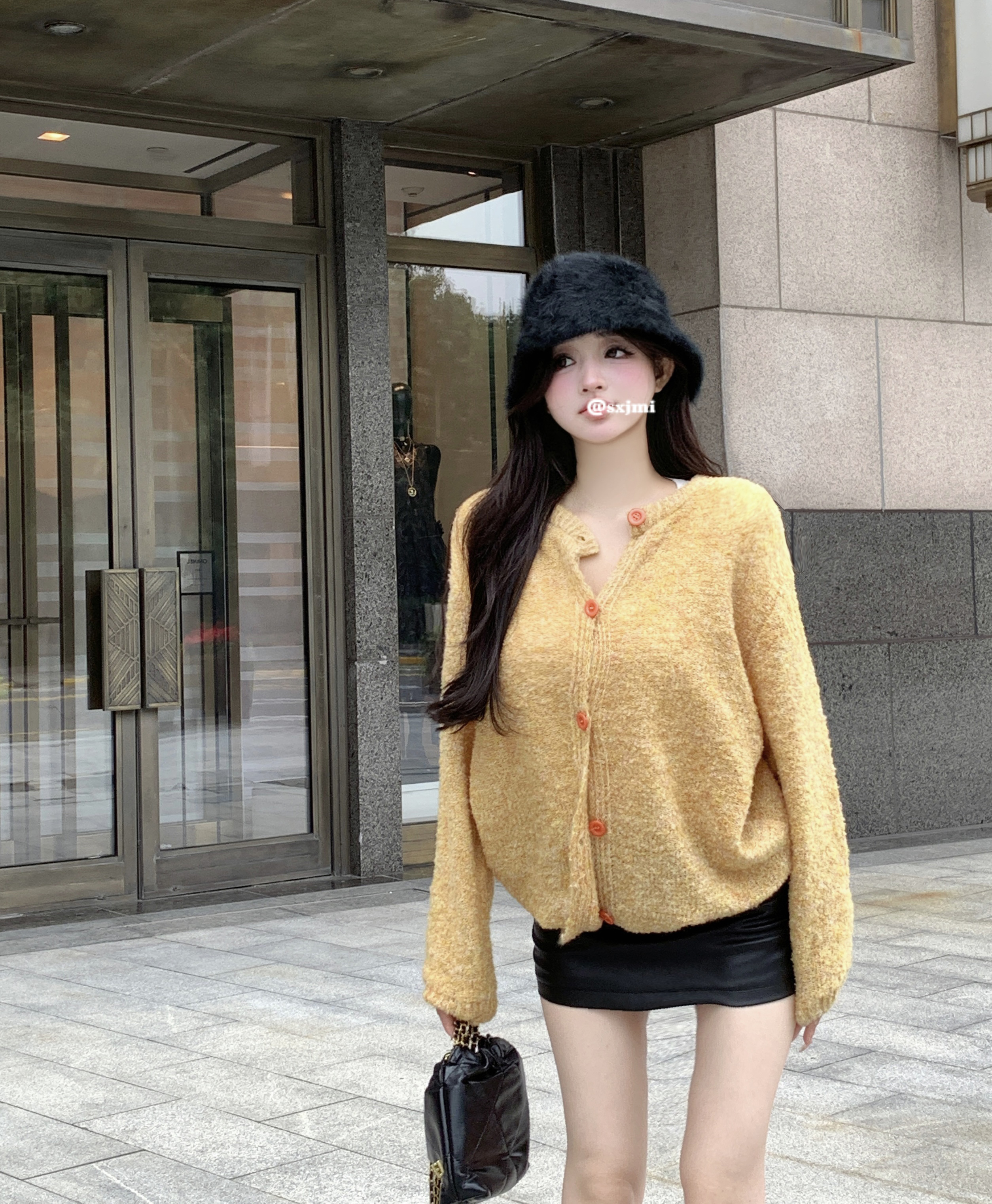 實拍  軟糯奶fufu的毛衣外套女秋冬慵懶風針織開衫寬鬆上衣
