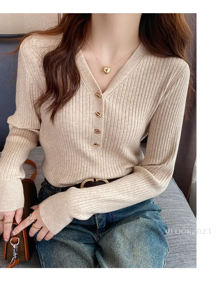 샤넬풍 V넥 니트 상세 이미지 27