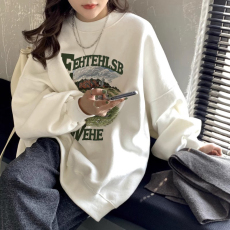 批发<b class='q'>韩国</b>外贸韩版原宿BF加绒加厚套头圆领<b class='q'>卫衣</b>女学生盐系宽松上衣9236