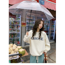 批发<b class='q'>韩国</b>外贸原宿BF加绒加厚套头圆领<b class='q'>卫衣</b>女学生盐系宽松上衣9234