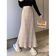 批发肌理丝绒鱼尾半身裙复古法式包臀长裙女春秋高腰垂感中长款a字裙